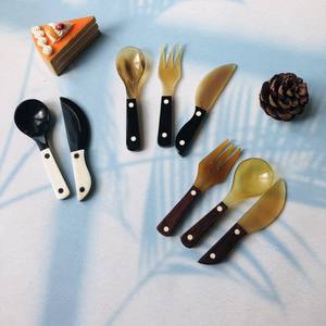 Las cucharas de cuerno de búfalo natural más vendidas del año 2026, comúnmente utilizadas para comer caviar, servir ensaladas y degustar platos finos. - Product Image 4