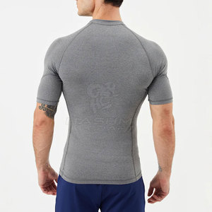 Lightweight Athletic Sports Apparel <b>Compression</b> <b>Shirt</b> With Stretch Comfort Breathable Fabric For Fitness Exercise - Product Image 2