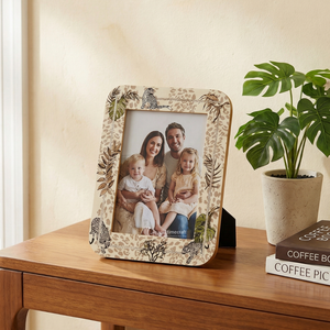 กรอบรูปไม้สไตล์วินเทจรักษ์โลก ลายเสือดาวเขตร้อนและสัตว์ป่าซาฟารี สำหรับตั้งโชว์บนโต๊ะเคลือบเงา - Product Image 4