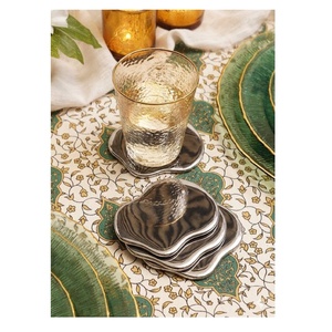 Vente chaude sous-verre en aluminium avec miroir polonais thé café boisson cuisine sous-verre hôtel Restaurant maison Table à manger sous-verre - Product Image 2