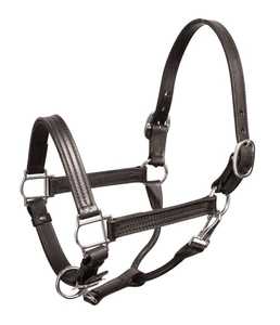 Premium <b>Foldable</b> Horse Halter with Stainless Steel Rings Adjustable Crown Strap Durable Heavy Duty Equestrian Gear - Product Image 1