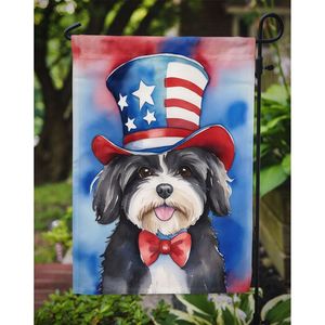 Buzón de bandera de jardín americano patriótico Havanese Multicolor, cartel decorativo de patio para ilustraciones de Patio para macizos de flores y letreros de césped - Product Image 3