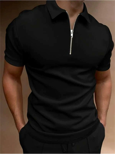 Oem Customized logo Design Men's Polo <b>Shirt</b> Solid Color Short-sleeved Lapel T-<b>shirt</b> <b>Half</b> Sleeve Top Trend Polo <b>Shirt</b> - Product Image 3