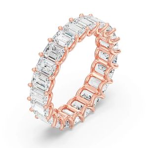 Anillo de Eternidad con Diamantes de Corte Esmeralda - Product Image 6