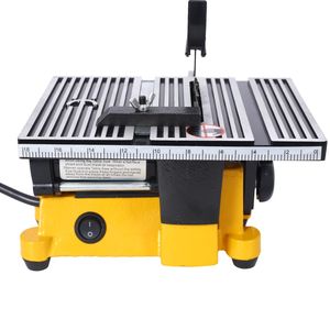 Mini sierra de mesa de 4 \ ", sierra de inglete de corte superior de precisión de 90W, sierras de escritorio multifuncionales con 3 cuchillas para herramientas de corte de madera y Metal - Product Image 6