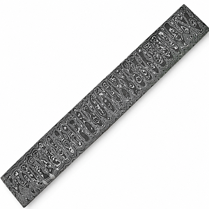 Barre de acier Damas artisanale, motif échelle, pour la fabrication de couteaux |   Lame forgée sur mesure - Product Image 2