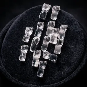 Mugalart Pierre de cristal naturelle sculptée à la main, forme irrégulière transparente 10x20mm, 20 carats, pierre précieuse en vrac pour la fabrication de bijoux - Product Image 3