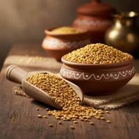 Graines de fenugrec (Methi) - Entières, pures, naturelles, aromatiques, certifiées FSSAI, brutes