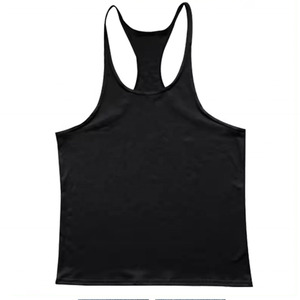 Débardeur sans manches pour homme, col rond, 100 % coton, anti-boulochage, respirant, tricoté, avec logo frontal - Product Image 4