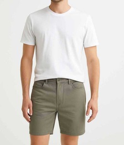 Novedad en Tendencia: Shorts de Mezclilla de Alta Calidad para Hombre, Color Verde Oliva, Diseño Clásico con Bolsillos, Cómodos y Elegantes para un Estilo Urbano - Product Image 5