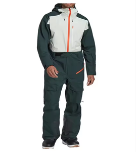 ชุดจั๊มสูทกันน้ำสำหรับผู้ชายสำหรับเล่นสกีและสโนว์บอร์ดในฤดูหนาว พร้อมฮู้ด ซิปปิด ผ้าซับใน Polartec กันลมและให้ความอบอุ่น เหมาะสำหรับกีฬาบนหิมะ - Product Image 1