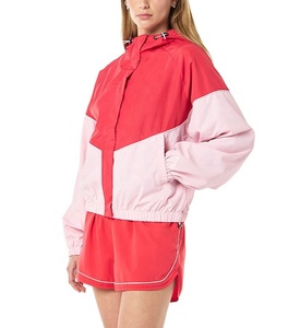 Conjunto Corto Cortavientos de Alta Calidad para Mujer, Transpirable, con Cremallera, Top Corto, Estilo Vintage, Bloques de Color, Parches Bordados - Product Image 4