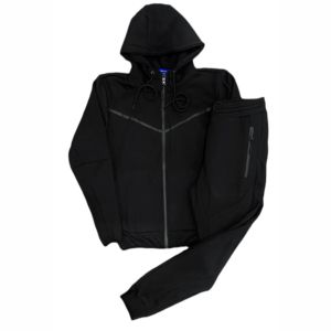 Ensemble de survêtement technique en molleton pour homme – Sweat à capuche zippé et pantalon de jogging – Vêtements de sport décontractés haut de gamme - Product Image 6