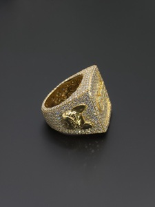 Gold GPF Moissanite <b>Ring</b> <b>Iced</b> Out Hip Hop Jewellery 925 Sterling Silver VVS Diamond Statement <b>Ring</b> - Product Image 5