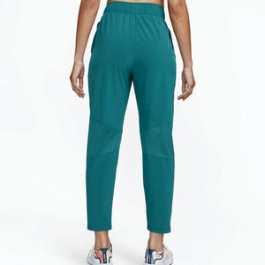 Women's Light Green Knitted Straight <b>Ankle</b>-Length Pants With Drawstring Waist And Logo On Right Leg Casual Spring Wear - Product Image 3