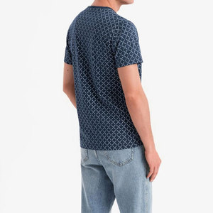 T-shirt décontracté pour homme en soie/coton 180 g/m², confortable, respirant, séchage rapide, léger, impression par sublimation et sérigraphie, vente en gros - Product Image 3