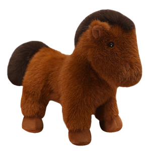 Peluche de Animal de Granja Ultra Suave de 23 cm - Compañero Reconfortante - 3 Colores Surtidos Caballo Realista - Product Image 6
