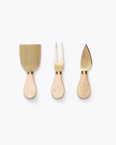 Stainless Steel Cheese Knife <b>Set</b> With Copper Branch Handles Durable Design For Food Contact - Product Image 2