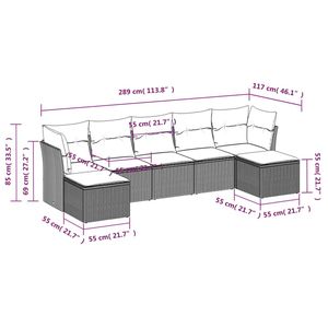 Grand ensemble de canapés de jardin en polyrotin beige avec structure en acier thermolaqué – Élégant ensemble extérieur spacieux - Product Image 3