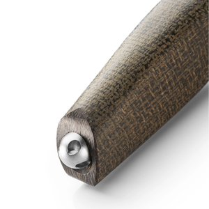 Cuchillos de Caza de Hoja Fija con Mango Texturizado Marrón y Negro, Hoja de Acero Plateado, Funda de Cuero Marrón para Camping y Senderismo - Product Image 5