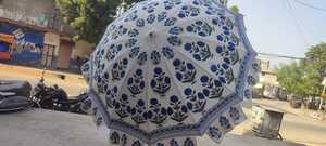 Sombrilla de Algodón con Estampado a Mano |   Sombrilla de Jardín con Diseño Floral |   Sombrilla de Sol Hecha a Mano |   Sombrilla Decorativa para Bodas |   Sombra para Exteriores - Product Image 2