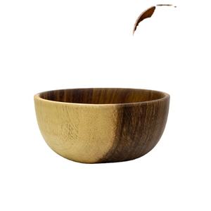 Bols de service classiques pour la maison hôtel Restaurant bol à Fruits décor couleur marron Design moderne ustensiles de cuisine ronds en bois bols à salade - Product Image 2