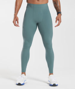 Pantalones de Compresión Deportivos para Hombre, Cintura Elástica, Secado Rápido, Leggings para Yoga, Diseño Personalizado OEM, Ropa Deportiva Activa para Entrenamiento - Product Image 1
