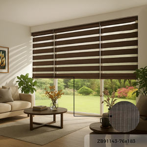 Persianas Zebra Monobrown Marrón Oscuro ZB91143 76x183cm, las Más Vendidas en Malasia, para Hogar y Oficina, OEM B2B, Mejor Proveedor Garantizado, Calidad Profesional - Product Image 1