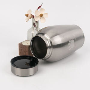 Urna para Mascotas de Acero Inoxidable de 1000 ml, Recipiente Conmemorativo para Cenizas de Perros con Grabado de Huella, Diseño Rectangular Moderno, Metal Duradero - Product Image 5