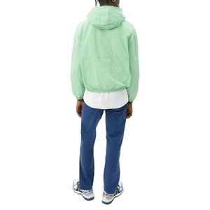 Mens Mint Green Hooded Windbreaker <b>Jacket</b> Lightweight <b>Pullover</b> Anorak Casual Outdoor Windproof <b>Rain</b> <b>Jacket</b> with Front Pocket - Product Image 4
