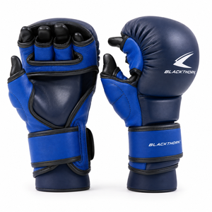 ถุงมือ MMA หนัง ครึ่งนิ้ว ปิดด้วยเวลโคร สีแดง สำหรับผู้ใหญ่ ศิลปะการต่อสู้ - Product Image 5