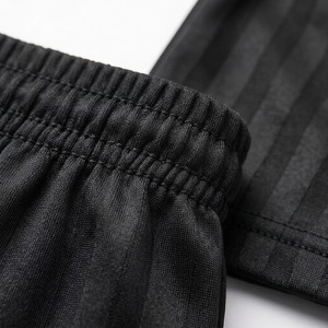 Pantalones Cortos Deportivos Unisex Negros de Poliéster Sólido, Cintura Elástica, Absorción de Humedad, Corte Regular, para Todas las Temporadas, Protección UV, Secado Rápido - Product Image 3