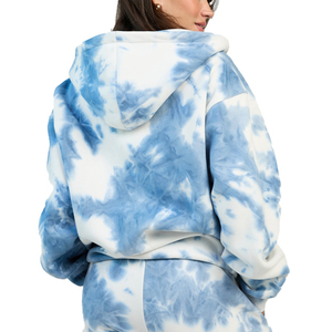 <b>Trendy</b> Wholesale Custom Printed Tie Dye Hooded Winter Casual Tracksuit Cotton Fleece Sports Training Running Regular Fit <b>Hoodies</b> - Product Image 2