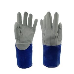 Gants de soudage TIG en cuir grain fin, paume sans couture, coutures en Kevlar, pouce renforcé, manchette en daim - Product Image 1