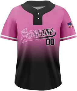 Custom Sublimation Gradient Design Baseball Jersey Breathable Sports Team Set Digital Printed Baseball Uniform - Product Image 3