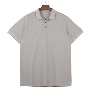 Chemises polo pour hommes personnalisées, couleur gris uni, manches courtes, coupe ajustée, style boutonné, chemises polo pour hommes à prix avantageux - Product Image 2