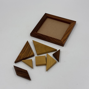 Jeu de puzzle en bois fait main, plateau carré |   Jeu de réflexion éducatif en bois de rose indien |   Ensemble de puzzles IQ pour enfants et adultes - Product Image 4