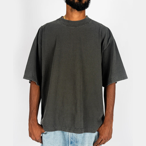 Impression de t-shirts personnalisés OEM avec logo, tee-shirts en coton pour hommes, streetwear, marque privée, livraison rapide en gros - Product Image 3