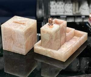 Nouvel Arrivage 2026 – Ensemble de Salle de Bain en Résine Époxy 7 Pièces pour la Maison : Distributeur de Savon, Porte-Brosse à Dents, Plateau de Vanité à Prix Abordable - Product Image 3