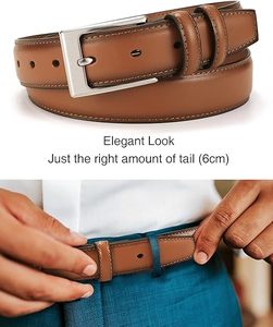 Cinturones de Vestir Formales y Casuales para Hombre, Modelo 2026, de Cuero Genuino de Alta Calidad con Hebilla de Aleación, Logotipo Personalizado Disponible, Venta al Por Mayor OEM - Product Image 4