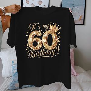 ฉลองวันเกิด60th ของฉันเสื้อยืดผู้หญิงผ้าฝ้ายแท้สวมสบาย - Product Image 2