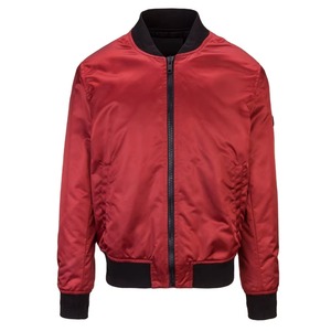 Crimson Red Jet Black Lightweight Bomber <b>Jacket</b> Men Premium Nylon Streetwear OEM Private Label Outerwear - Product Image 1