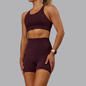 Women's High Support High Waist Racerback Legging Solid Color Seamless Sweat-Wicking High Quality Yoga Wear Scoop Neck - Product Image 1