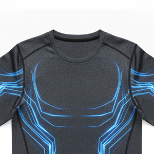 Camiseta de Compresión Lisa al por Mayor, de Secado Rápido, para Hombre, Ropa Deportiva, con Logotipo Personalizado, Camiseta Interior de Compresión, de Fábrica - Product Image 4