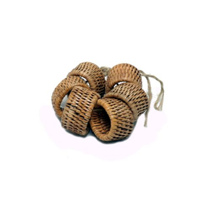 Ronds de serviette en rotin uniques, design traditionnel, écologiques, pour la décoration de table dans les cafés et les cantines. - Product Image 4