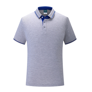 Chemise pour homme bleu foncé à manches courtes, tissée, avec col et poignets à carreaux, style décontracté, coupe classique, 100% polyester respirant - Product Image 4
