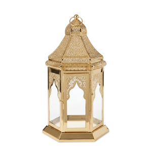 <b>Brass</b> Moroccan Candle <b>Lantern</b> Holder Metal Hurricane <b>Lantern</b> Decorative Home Decor Hanging Candle Stand Wedding Centerpiece - Product Image 1