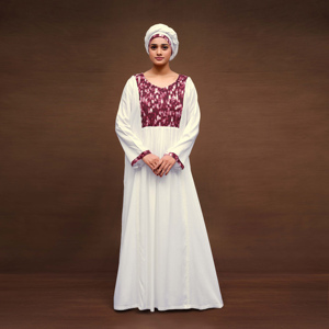 Vestido Maxi Kaftán Modesto de Rayón, Elegante, Cuello Sólido, Corte Holgado, Estilo Árabe Dubái, Manga Larga, Abaya Larga Hasta el Suelo para Eid - Product Image 1