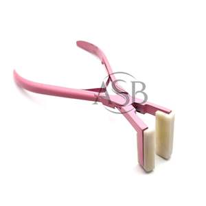 Pinzas Profesionales Rosas para Extensiones de Cabello con Cinta Adhesiva, Acero Inoxidable, Impresión de Logotipo Personalizado, Servicio OEM - Product Image 4