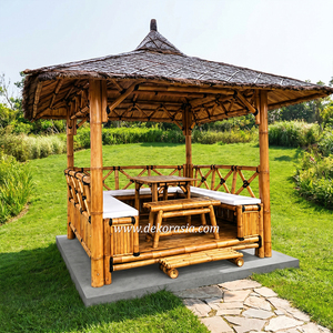 Gazebo y Pérgola de Bambú Modernos para Exteriores, Duraderos y Ecológicos, 250x250cm, Fácil Montaje, Decoración para Jardín - Product Image 5